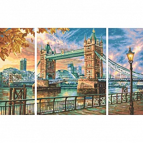 Триптих для раскрашивания по номерам - Тауэрский мост, 50 х 80 см. (Schipper, 9260752)